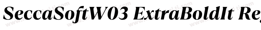 SeccaSoftW03 ExtraBoldIt Regular字体转换